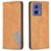 Mobigear Rhombus Slim Motorola Moto G85 Hoesje Bookcase - Cognac