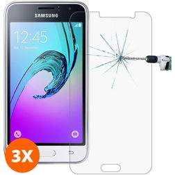 Mobigear Samsung Galaxy J1 (2016) Glazen Screenprotector - Case Friendly (3-Pack)