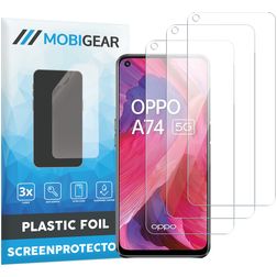 Mobigear OPPO A74 5G Screenprotector Folie - Case Friendly (3-Pack)