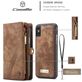 Caseme 008 iPhone XS Hoesje Uitneembare 2in1 Bookcase Portemonnee - Bruin
