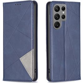 Mobigear Rhombus Slim Samsung Galaxy S24 Ultra Hoesje Bookcase - Blauw