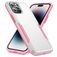 Mobigear Heavy Armor iPhone 14 Pro Hoesje Hardcase Backcover Shockproof - Wit / Roze
