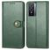Mobigear Snap Button Vivo Y76 Hoesje Bookcase Portemonnee - Groen