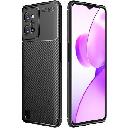 Mobigear Racing Realme C31 Hoesje Flexibel TPU Backcover - Zwart