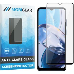 Mobigear Premium Motorola Moto E22 Glazen Screenprotector - Case Friendly - Zwart