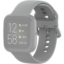 Mobigear Sport Buckle Siliconen Fitbit Versa 2 Bandje Gespsluiting - Grijs