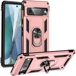 Mobigear Armor Ring Google Pixel 7 Hoesje Hardcase Backcover Shockproof met Ringhouder - Roségoud