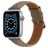 Mobigear Genova Leren Apple Watch Bandje Gespsluiting - 49/46/45/44 mm - Grijs