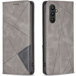 Mobigear Rhombus Slim Samsung Galaxy A24 Hoesje Bookcase - Grijs