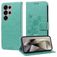 Mobigear Flowers Samsung Galaxy S25 Ultra Hoesje Bookcase Portemonnee - Groen
