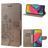 Mobigear Flowers Samsung Galaxy M53 Hoesje Bookcase Portemonnee - Grijs