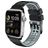Mobigear Aero Armor Siliconen Apple Watch Bandje Gespsluiting - 42/41/40/38 mm - Zwart / Grijs
