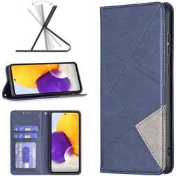 Mobigear Rhombus Slim Samsung Galaxy A73 Hoesje Bookcase - Blauw