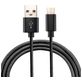 Mobigear Nylon USB-A naar USB-C Kabel 2 Meter - Zwart