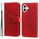 Mobigear Flowers iPhone 17 Hoesje Bookcase Portemonnee - Rood