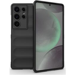 Mobigear Bumpy Samsung Galaxy S25 Ultra Hoesje Flexibel TPU Backcover - Zwart
