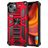Mobigear Armor Stand iPhone 13 Pro Max Hoesje Hardcase Backcover Shockproof met Standaard - Rood