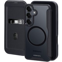 Mobiparts Shield Line Samsung Galaxy S26 MagSafe Hoesje Bookcase - Zwart