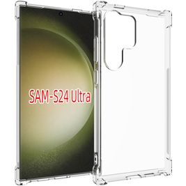 Mobigear Cushion Doorzichtig Samsung Galaxy S24 Ultra Hoesje Flexibel TPU Backcover Shockproof - Transparant