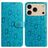 Mobigear Flowers iPhone 17 Pro Max Hoesje Bookcase Portemonnee - Blauw
