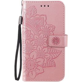 Mobigear Flowers OPPO A54 5G Hoesje Bookcase Portemonnee - Roségoud