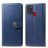 Mobigear Snap Button Samsung Galaxy A21s Hoesje Bookcase Portemonnee - Blauw