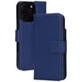 Mobiparts Wallet iPhone 16 Pro MagSafe Hoesje Echt Leer Bookcase Portemonnee - Blauw