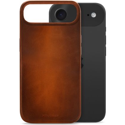 Mobilize Premium iPhone Air MagSafe Hoesje Echt Leer Backcover - Burned Cognac