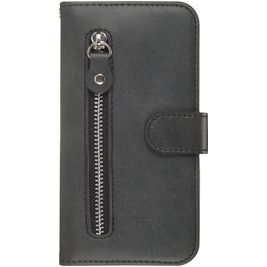 Mobigear Zipper Samsung Galaxy S20 Hoesje Bookcase Portemonnee - Zwart Mobigear Zipper Samsung Galaxy S20 Hoesje Bookcase Portemonnee - Zwart