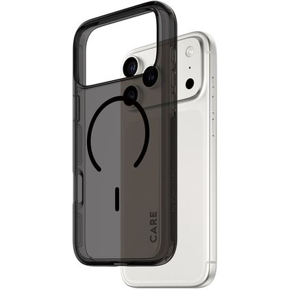 CARE by PanzerGlass Smokey iPhone 17 Pro Max MagSafe Hoesje Hardcase Backcover - Smokey Black