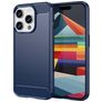 Mobigear Brushed Slim iPhone 15 Pro Hoesje Flexibel TPU Backcover - Blauw