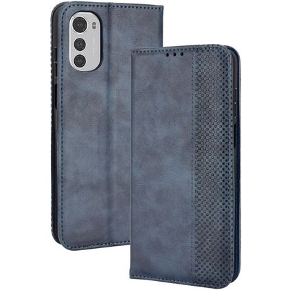 Mobigear Sensation Motorola Moto E32s Hoesje Bookcase Portemonnee - Blauw