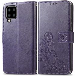 Mobigear Clover Samsung Galaxy A22 5G Hoesje Bookcase Portemonnee - Paars