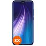 Mobigear Xiaomi Redmi Note 8 Glazen Screenprotector - Case Friendly (3-Pack)