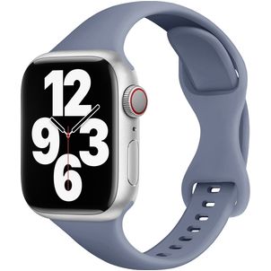 Mobigear Sport Slim Siliconen Apple Watch Bandje Druksluiting - 49/46/45/44 mm - Lavendel