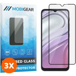 Mobigear Premium Motorola Moto G10 Glazen Screenprotector - Case Friendly - Zwart (3-Pack)
