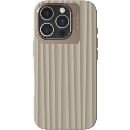 Nudient Bold iPhone 16 Pro MagSafe Hoesje Hardcase Backcover - Linen Beige