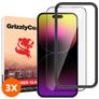 GrizzlyCoat Easy Fit iPhone 14 Pro Max Glazen Screenprotector - Case Friendly + Installatie Frame (3-Pack)