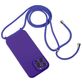 Mobigear Lanyard iPhone 15 Pro Siliconen Hoesje met koord - Paars