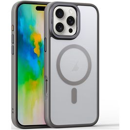 Mobigear Shockproof iPhone 16 Pro Max MagSafe Hoesje Hardcase Backcover - Grijs Mobigear Shockproof iPhone 16 Pro Max MagSafe Hoesje Hardcase Backcover - Grijs