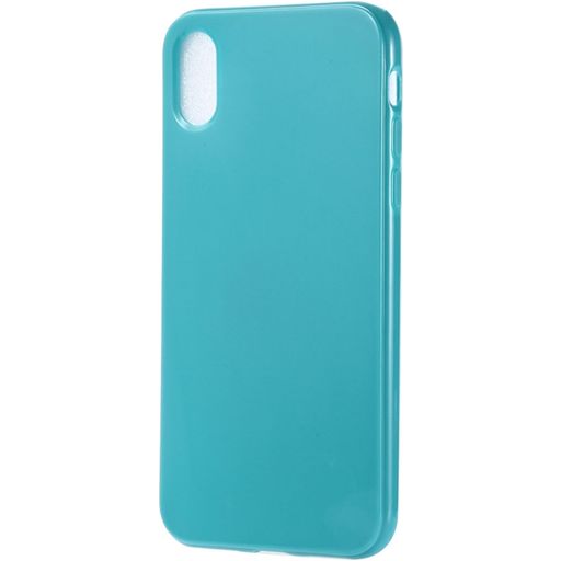 Mobigear Colors iPhone XS Max Hoesje Flexibel TPU Backcover - Turquoise
