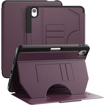 Mobigear Magnetic Folio iPad Air 11 Inch (2025) Hoes Bookcase + Stylus Houder - Paars