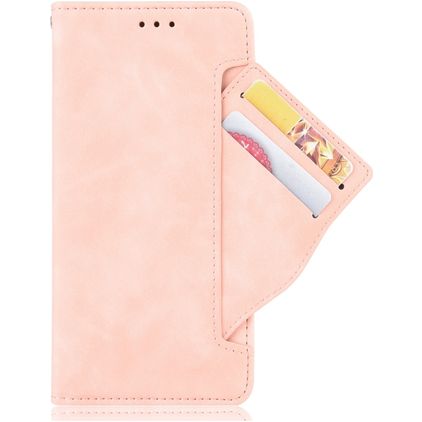 Mobigear Slide Wallet LG K51s Hoesje Bookcase Portemonnee - Roze