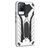 Mobigear Armor Stand Vivo V21 Hoesje Hardcase Backcover Shockproof met Standaard - Zilver