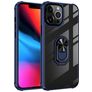 Mobigear Crystal Ring iPhone 14 Pro Max Hoesje Hardcase Backcover met Ringhouder - Transparant / Blauw