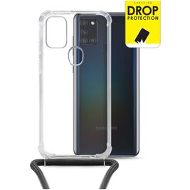My Style Loop Doorzichtig Samsung Galaxy A21s Flexibel TPU Hoesje met koord - Transparant