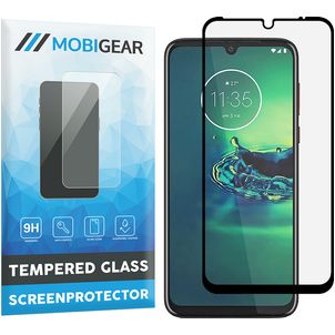 Mobigear Premium Motorola Moto G8 Plus Glazen Screenprotector - Case Friendly - Zwart