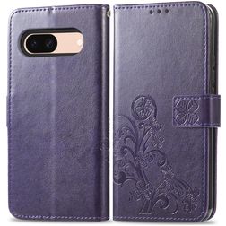 Mobigear Clover Google Pixel 8a Hoesje Bookcase Portemonnee - Paars