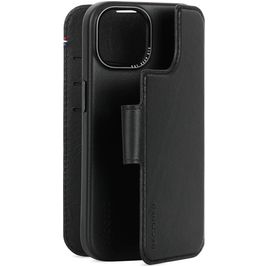 Decoded Detachable Wallet iPhone 15 MagSafe Hoesje Echt Leer Uitneembare 2in1 Bookcase Portemonnee - Zwart