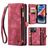 Caseme 008 iPhone 14 Plus Hoesje Uitneembare 2in1 Bookcase Portemonnee - Rood
